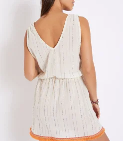 Discount Gestreept ecru MARZUL MANDALO mini jurkje DAMES Badmode