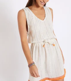 Discount Gestreept ecru MARZUL MANDALO mini jurkje DAMES Badmode