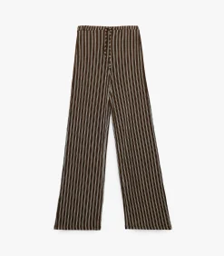 Hot Gestreepte Broek Hoge Taille Ceintuur DAMES Broeken & Shorts