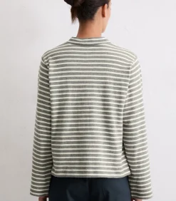 Online Gestreepte coltrui longsleeve regular DAMES T-Shirts & Tops