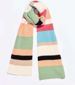 DAMES La Fiancée Gestreepte gebreide rechthoekige sjaal LOMASI