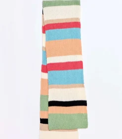 DAMES La Fiancée Gestreepte gebreide rechthoekige sjaal LOMASI