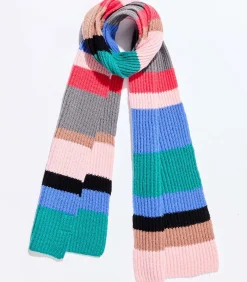 DAMES La Fiancée Gestreepte gebreide rechthoekige sjaal LOMASI