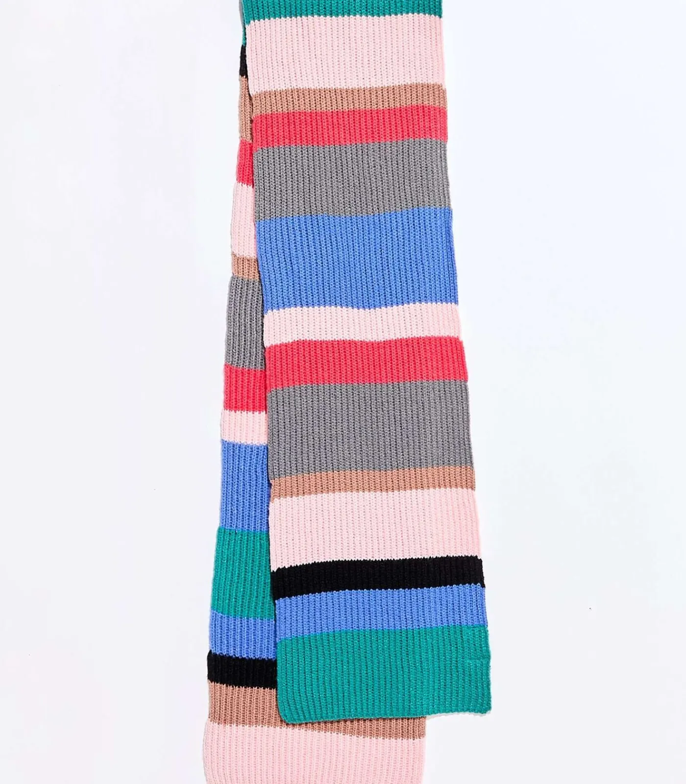 DAMES La Fiancée Gestreepte gebreide rechthoekige sjaal LOMASI