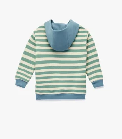 Kinderen Koton Gestreepte Kindertrui met Kap en Leeuwenprint