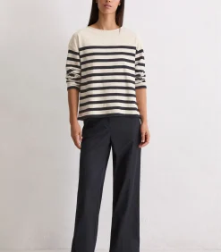 Clearance Gestreepte longsleeve relaxed DAMES T-Shirts & Tops