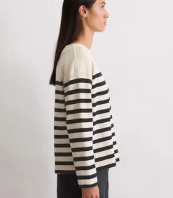 Clearance Gestreepte longsleeve relaxed DAMES T-Shirts & Tops