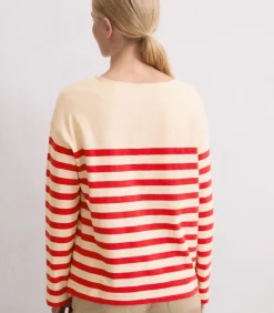 DAMES Marc O'Polo Gestreepte longsleeve relaxed