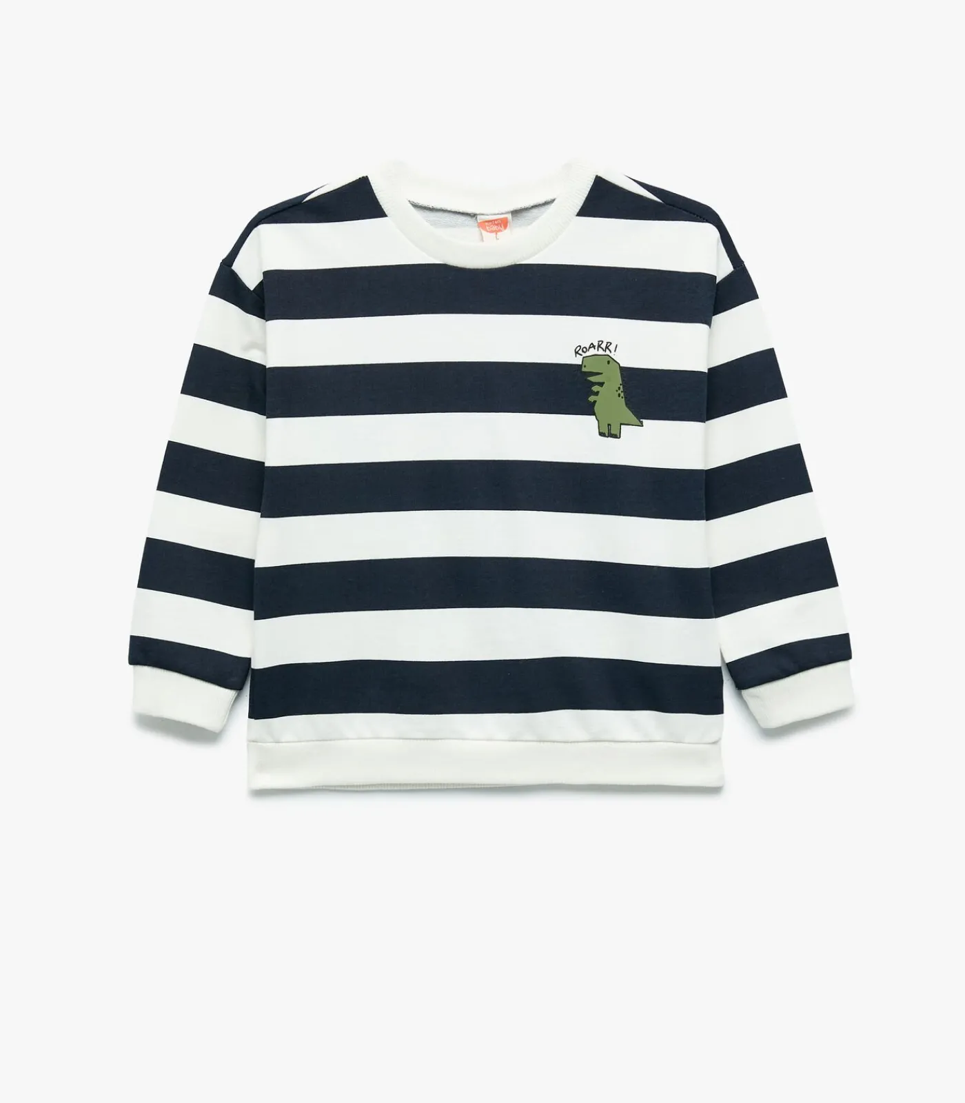 Clearance Gestreepte Sweater Lange Mouwen Dino Blauw Baby Kinderen Truien & Vesten