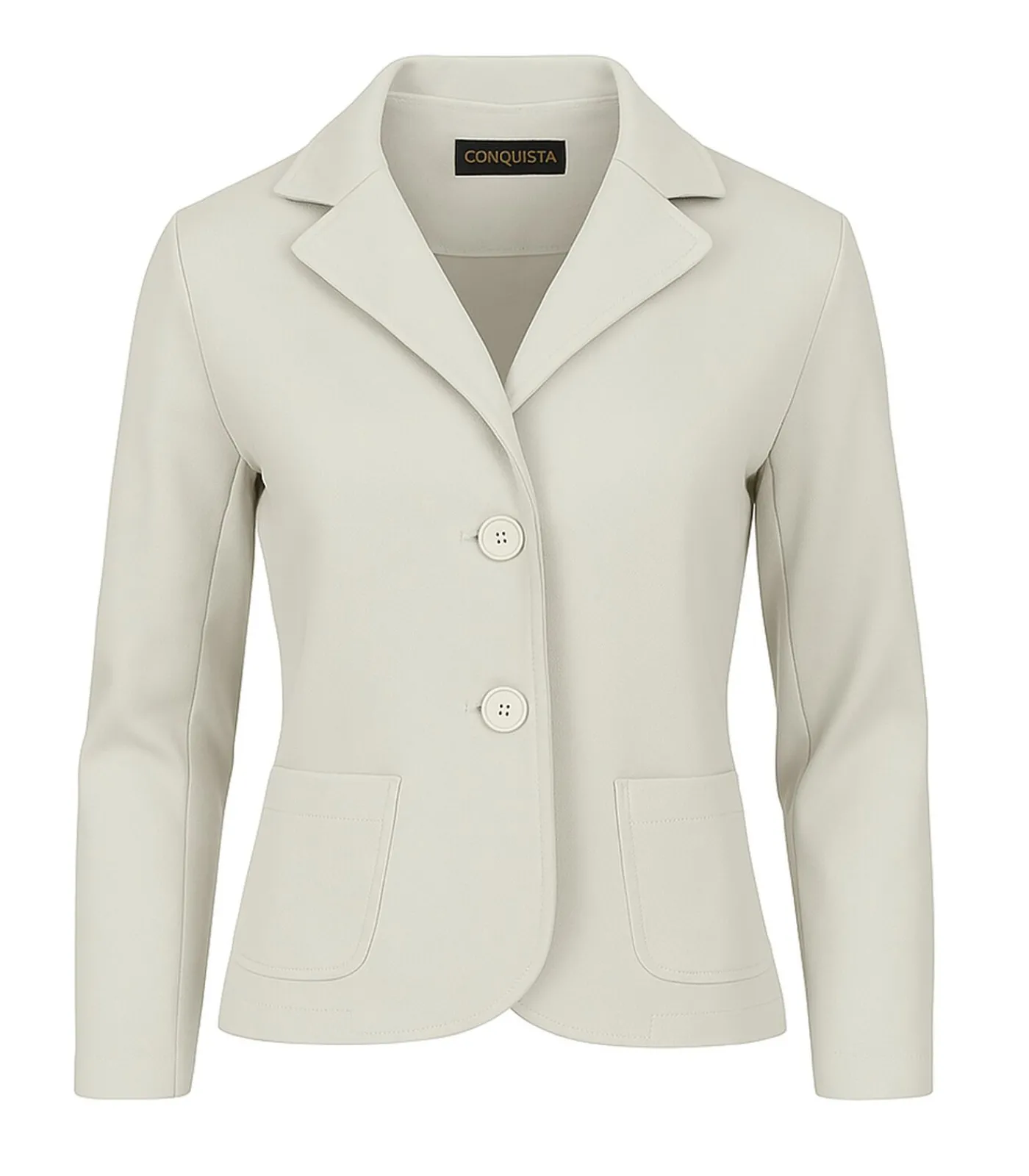 New Getailleerde stretchgabardineblazer van katoen-viscosemix DAMES Maatpakken & Blazers