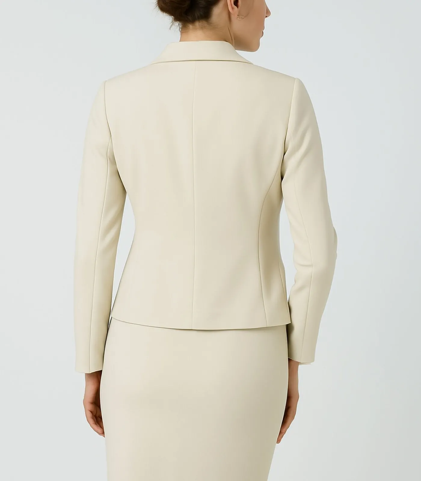 New Getailleerde stretchgabardineblazer van katoen-viscosemix DAMES Maatpakken & Blazers