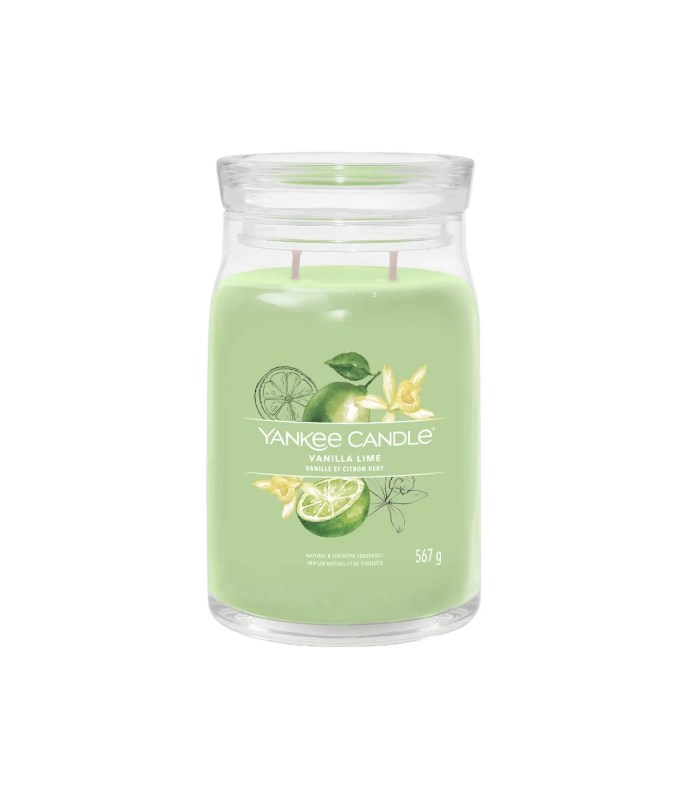Hot Geurkaars Vanilla Lime Signature Large Jar Kaarsen & Kaarshouders