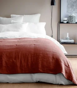 Outlet Gewatteerde deken van gewassen linnen, ONDERLINNEN Bedspreien