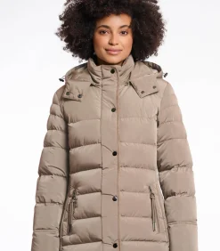 Outlet Gewatteerde jas met afneembare capuchon Toffee 38 DAMES Jassen