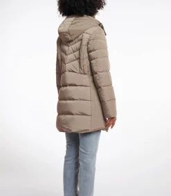 Outlet Gewatteerde jas met afneembare capuchon Toffee 38 DAMES Jassen