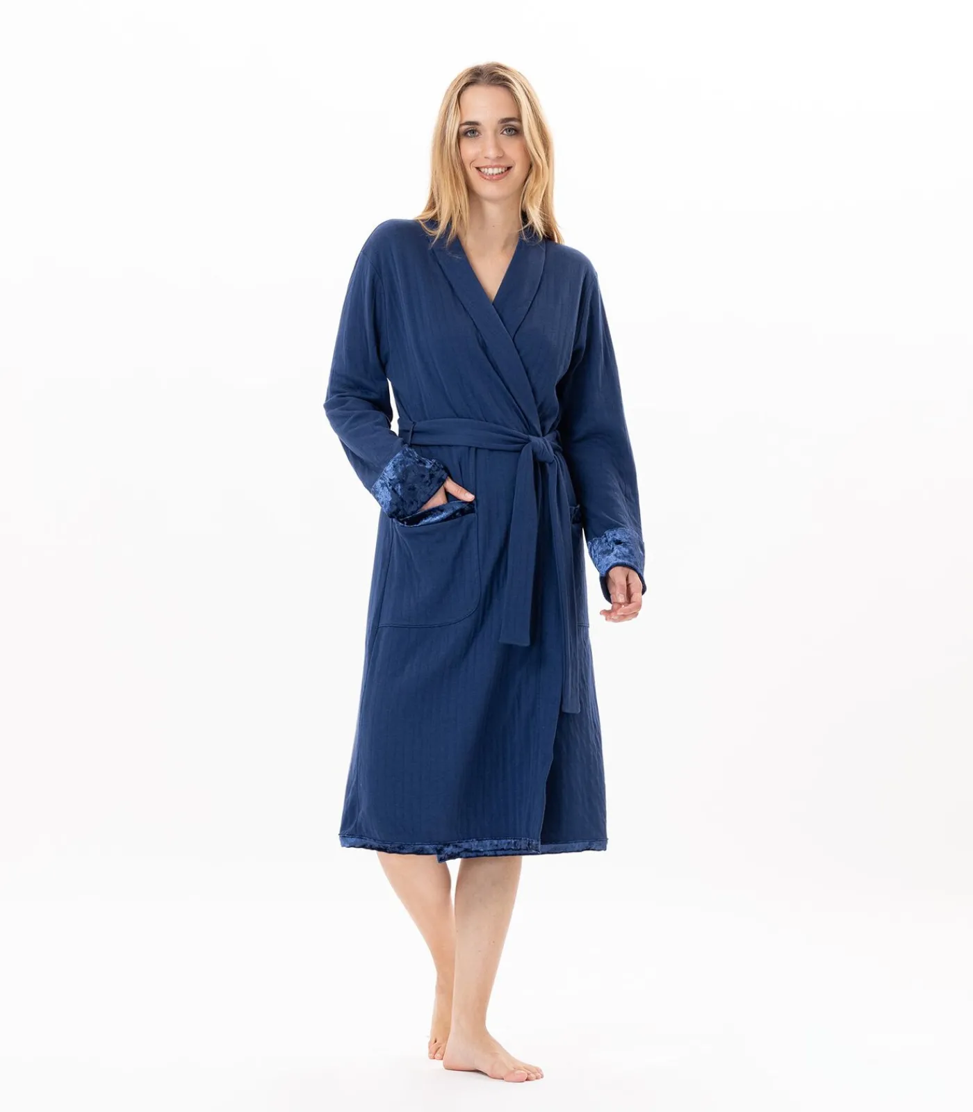 DAMES LE CHAT Gewatteerde katoenen badjas PILLOW 860