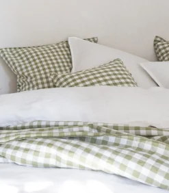 Blanc Cerise Gewatteerde plaid van katoen en linnen, PASSIE VOOR VICHY