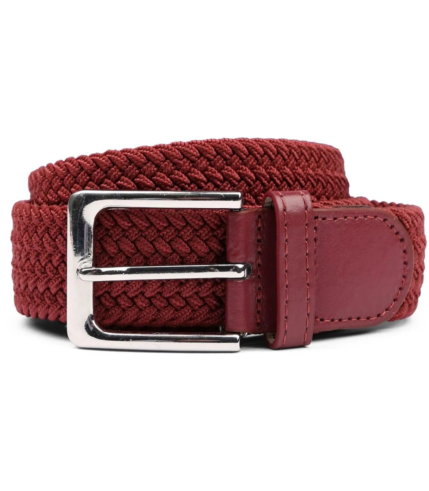 Geweven Riem Bordeaux Heren Riemen