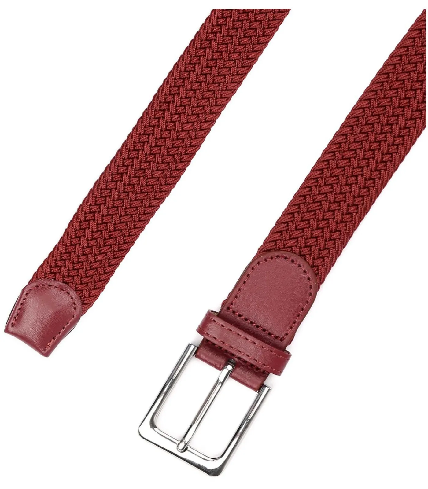 Geweven Riem Bordeaux Heren Riemen