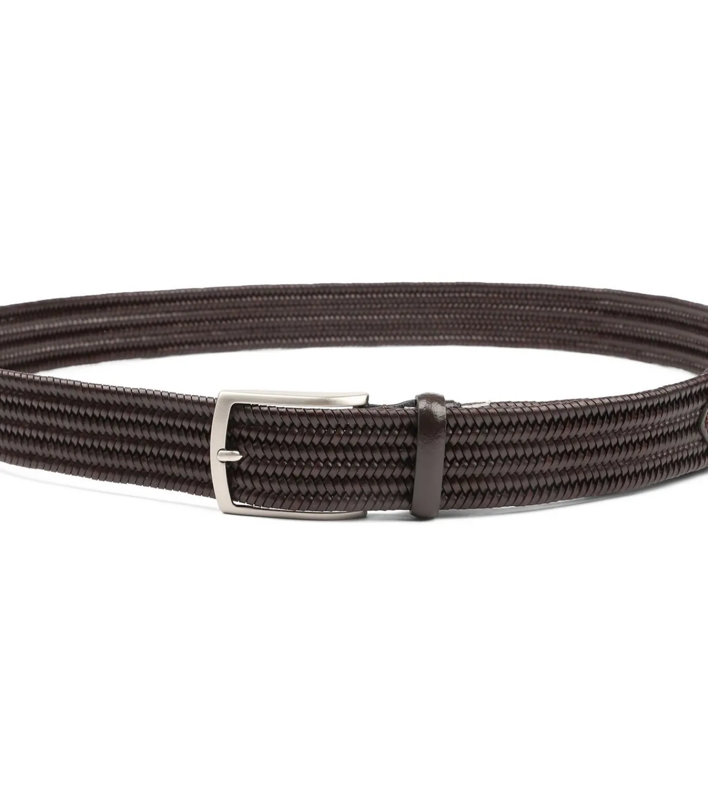 Heren Suitable Geweven Riem Donkerbruin