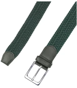 Heren Suitable Geweven Riem Donkergroen