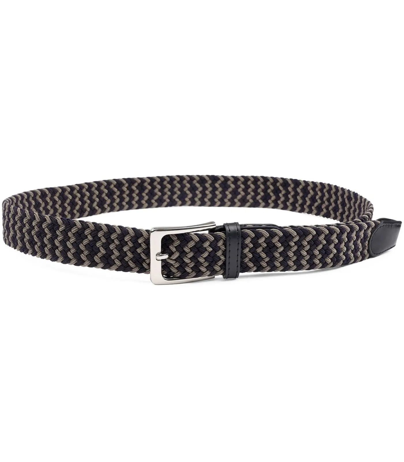 Outlet Geweven Riem Navy Taupe Heren Riemen