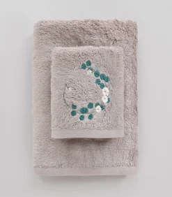 New Gezichtshanddoek Sage 50x90 cm Grijs Handdoeken