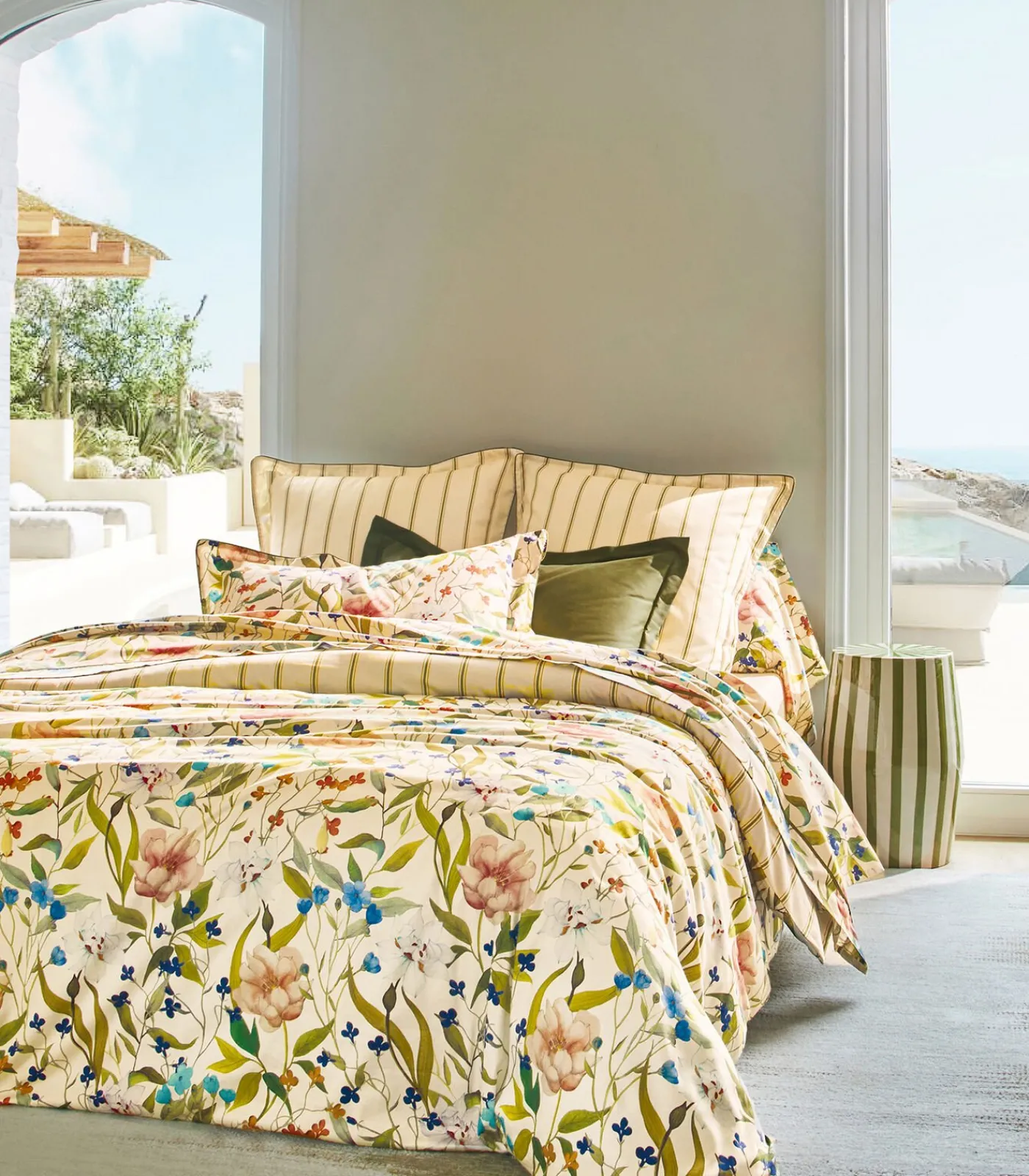 Blanc des Vosges GIARDINO Naturel - Kussensloop Satijn katoen