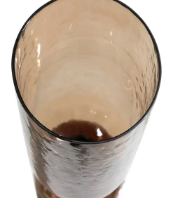 Best Gigi Tafellamp Gehamerd Glas 51xØ15 cm- Bruin Tafellampen