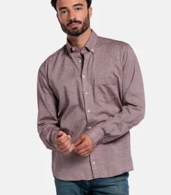 Heren Giordano Brando Flanel Overhemd – Rood