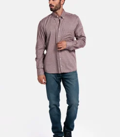 Heren Giordano Brando Flanel Overhemd – Rood