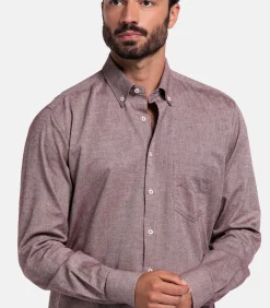 Heren Giordano Brando Flanel Overhemd – Rood