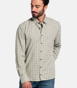 Heren Giordano Brando Flanel Overhemd – Groen