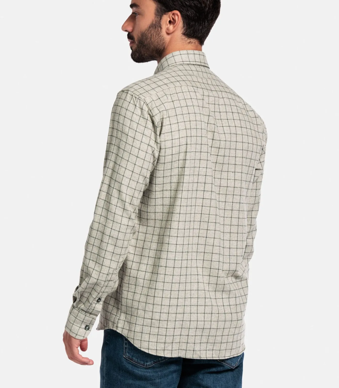 Heren Giordano Brando Flanel Overhemd – Groen