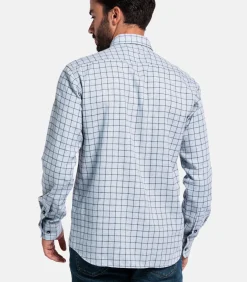 Heren Giordano Brando Flanel Overhemd – Navy