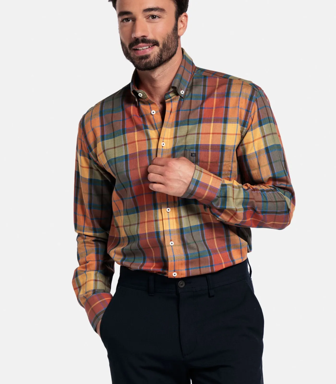 Heren Giordano Brando Overhemd - Rood