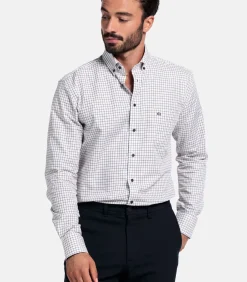 Heren Giordano Brando Overhemd – Donkerbruin