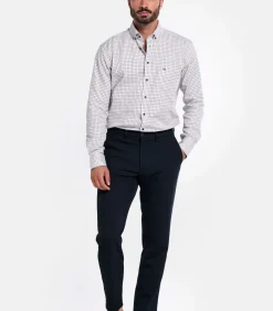 Heren Giordano Brando Overhemd – Donkerbruin