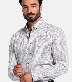 Heren Giordano Brando Overhemd – Donkerbruin