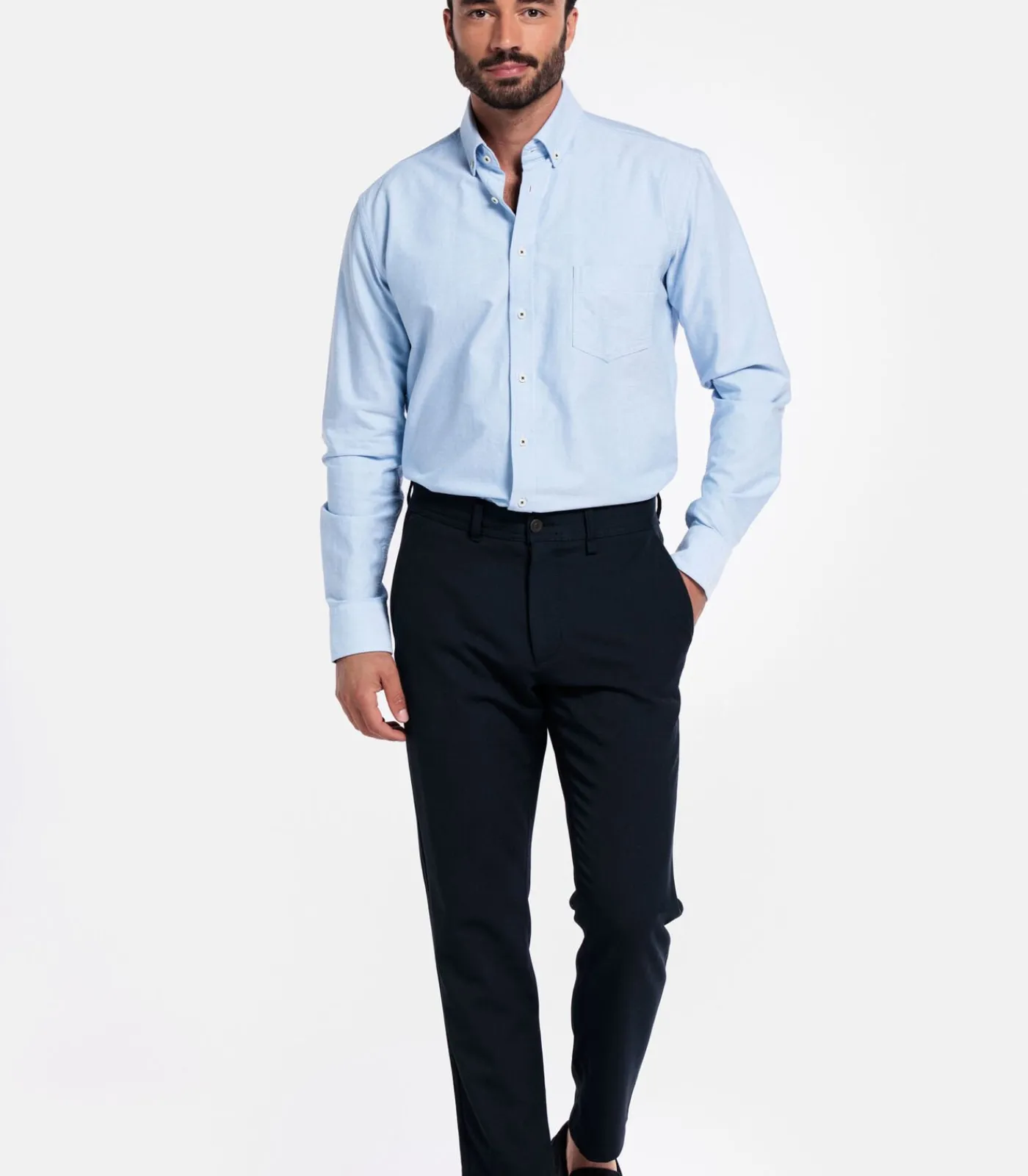 New Brando Oxfod Overhemd – Lichtblauw Heren Hemden