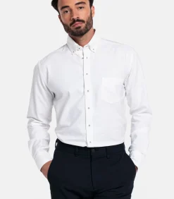 Outlet Brando Oxfod Overhemd – Wit Heren Hemden