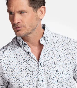 Heren Giordano Ivy Bloemenprint Overhemd – Navy