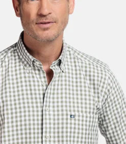 Sale Ivy Geruit Overhemd – Groen Heren Hemden