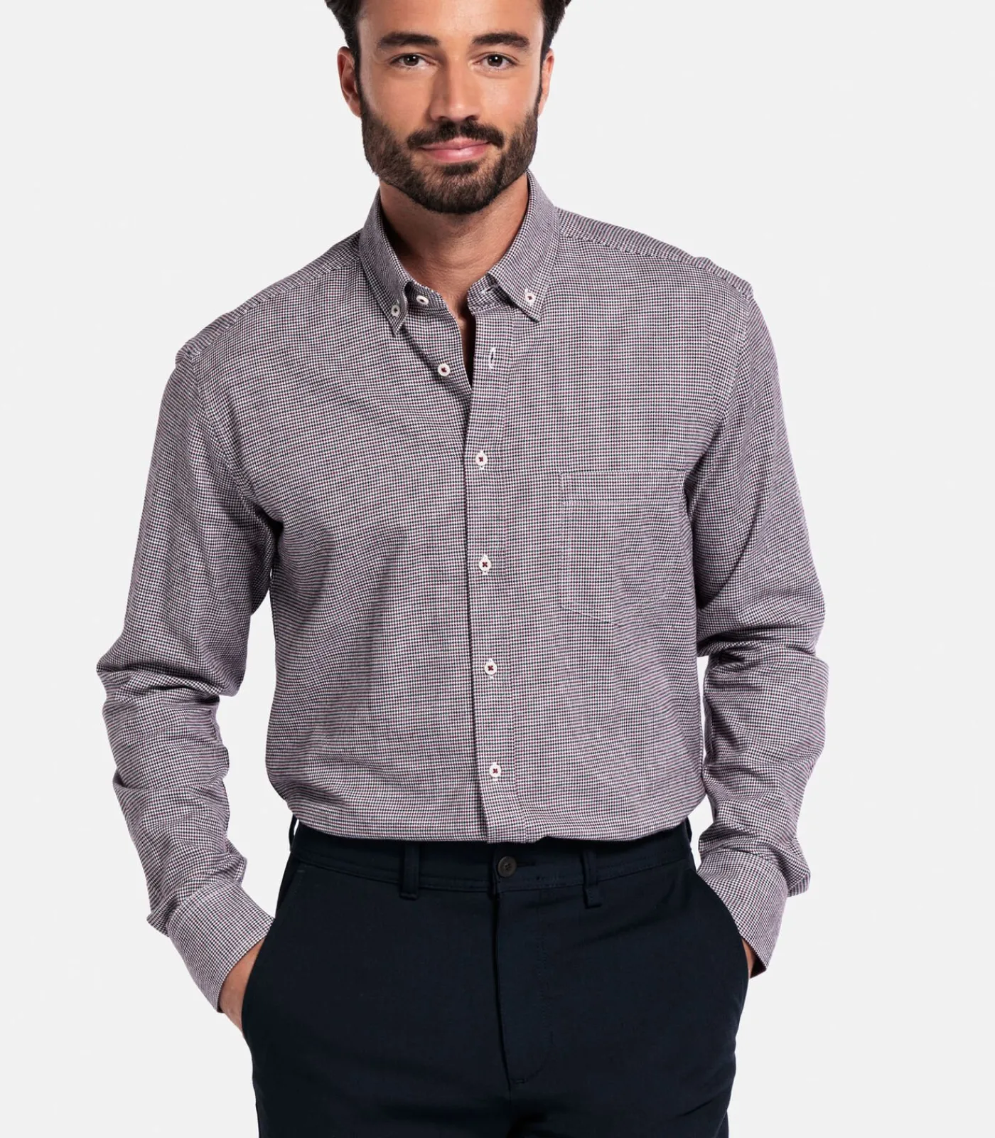 Sale Ivy Overhemd – Bordeaux Heren Hemden