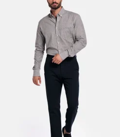 Heren Giordano Ivy Overhemd – Donkerbruin