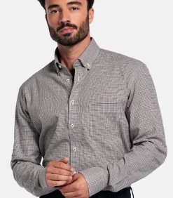 Heren Giordano Ivy Overhemd – Donkerbruin