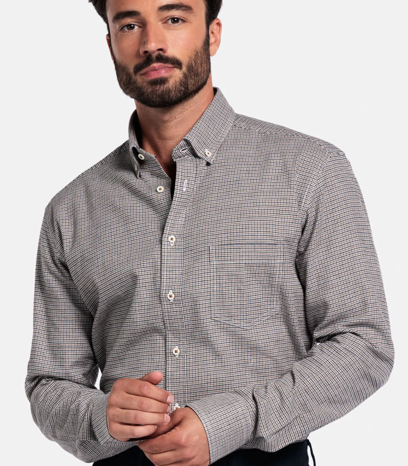 Heren Giordano Ivy Overhemd – Donkerbruin