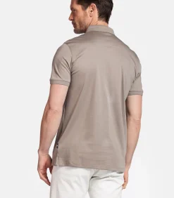 Heren Giordano Lino Liquid Cotton Polo – Beige