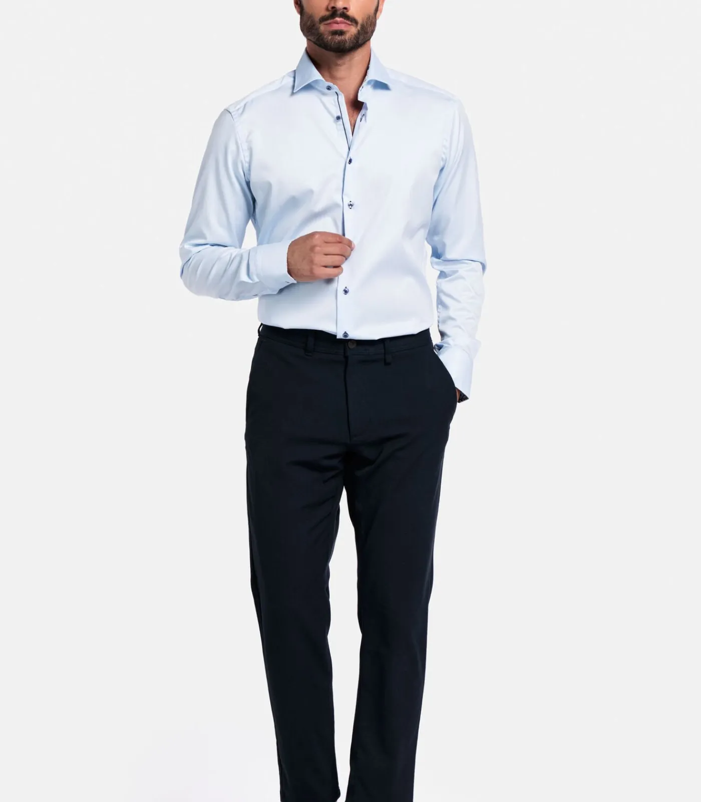 Discount Locarno Overhemd - Lichtblauw Heren Hemden