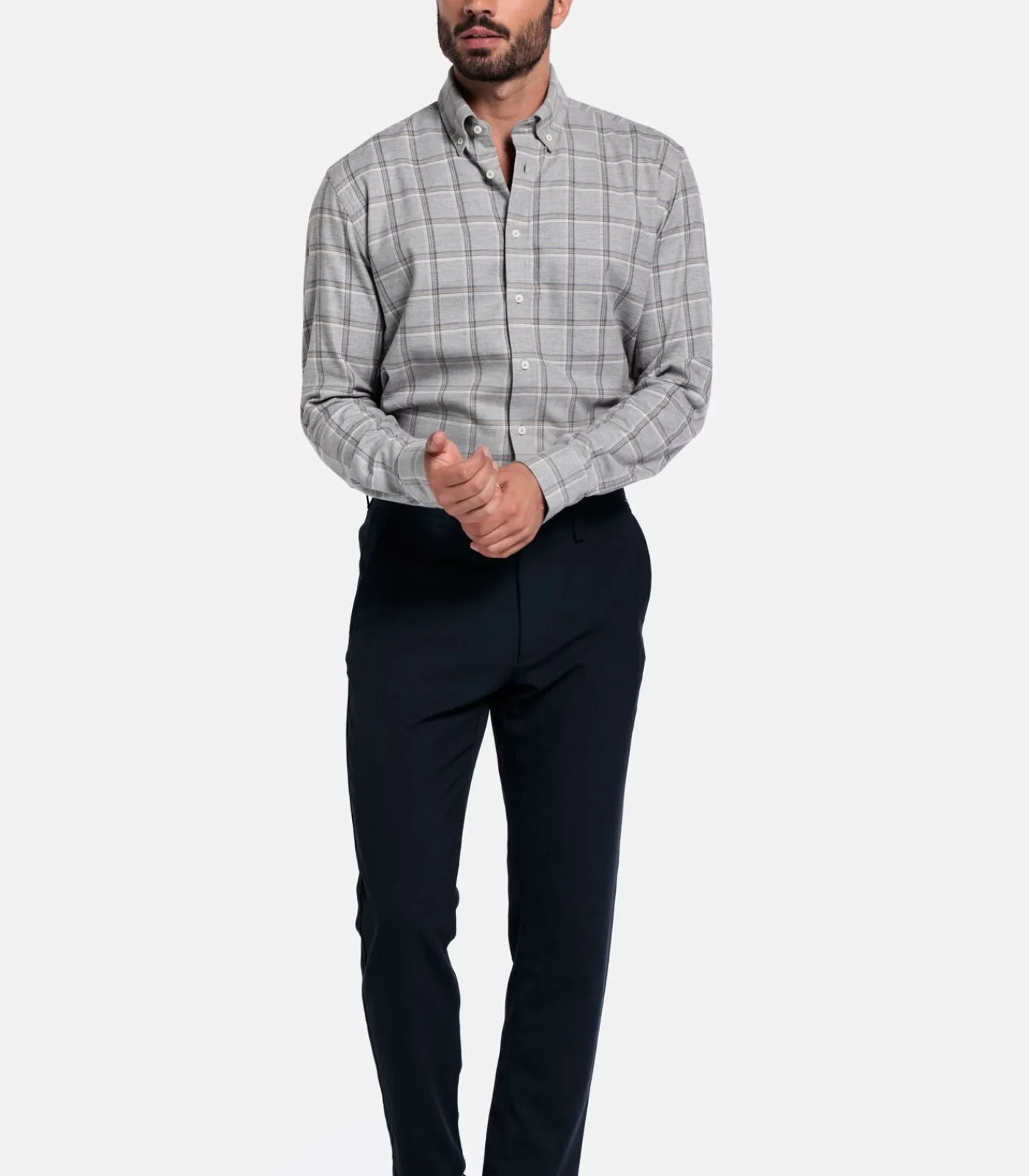 Heren Giordano Loretto Overhemd – Soft Grey